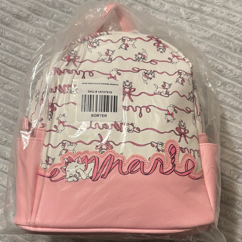 Danielle Nicole Pink/White Disney Aristocats Marie Backpack